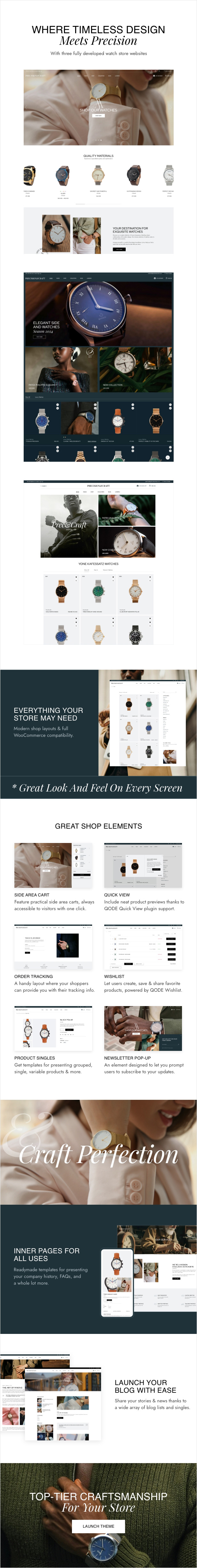 Precision&Craft - Watch Store WooCommerce WordPress Theme - 2